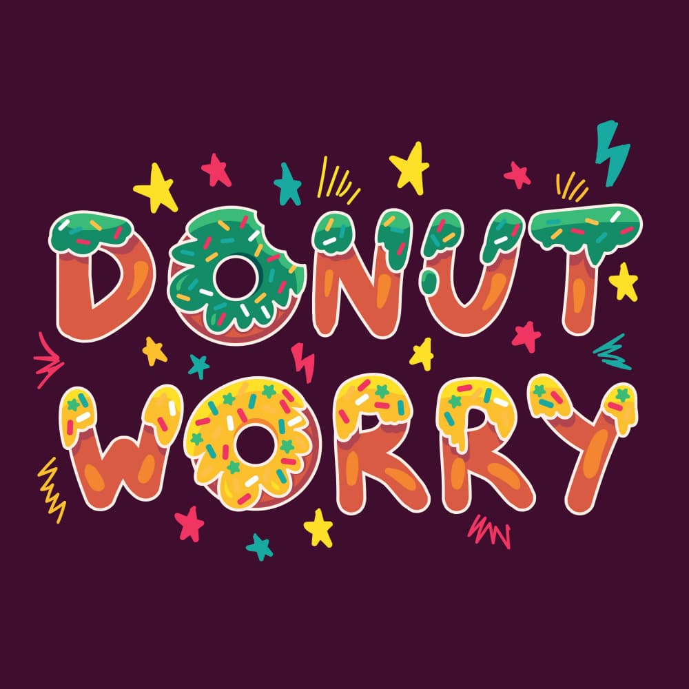 Sweet Donut Worry Message by Marika Barsrsind β canvas wall art