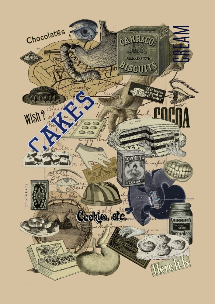 Vintage Dessert Anatomy by Pawel Pacholec — canvas wall art