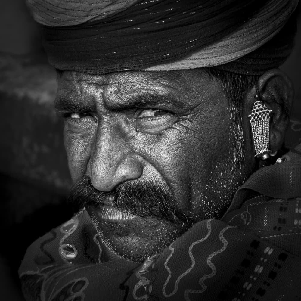 Intense Turban Man by Elena Molina — canvas wall art
