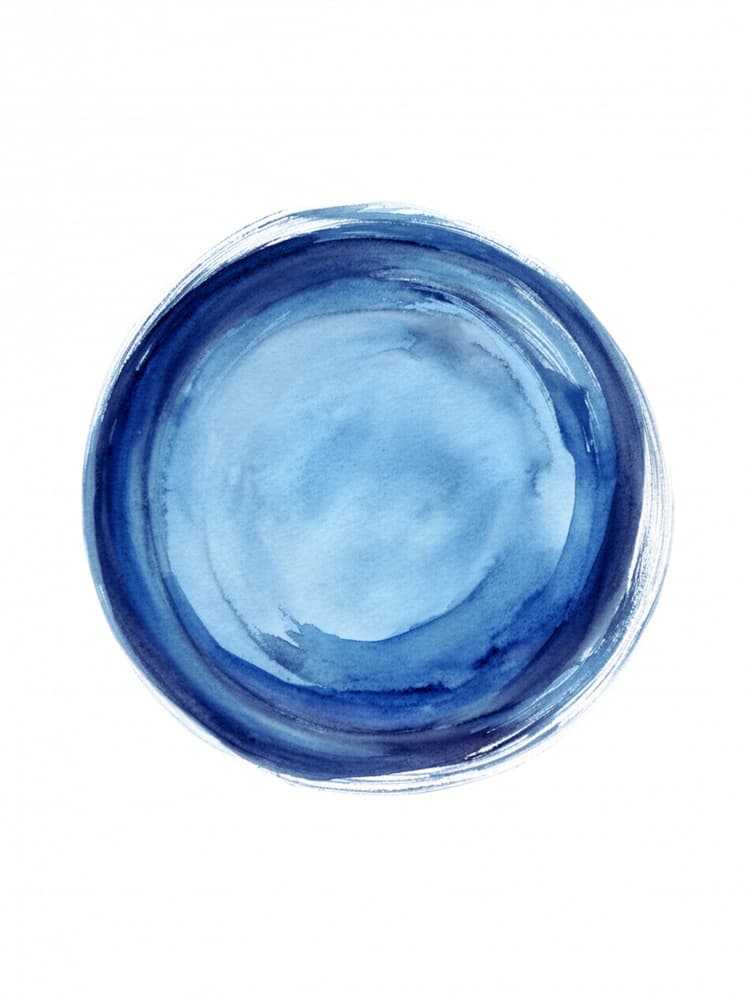 Deep Blue Ripple by Ohkimiko — canvas wall art
