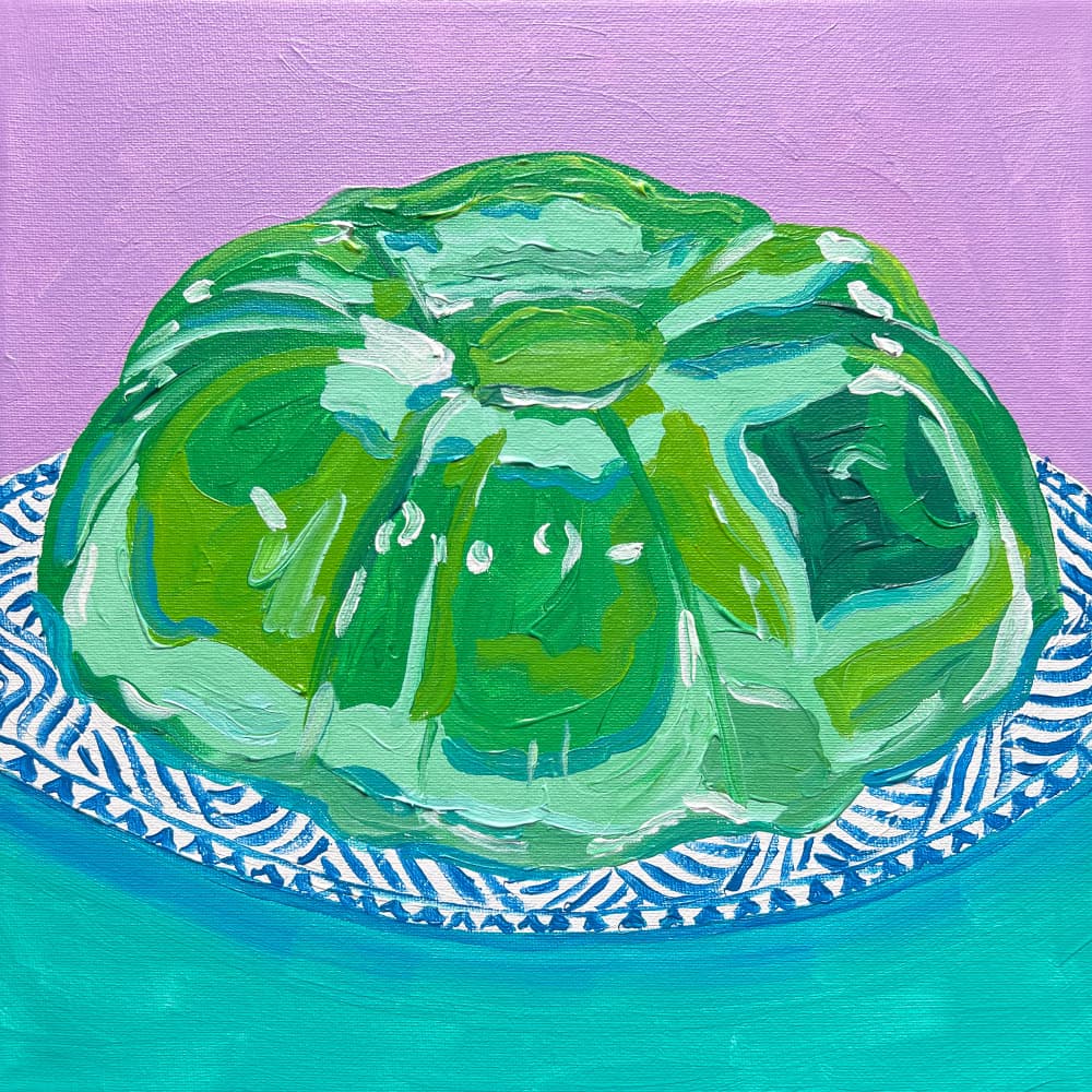 Retro Green Jello by Pauline Wegman | Key and Sea Creative — canvas wall art