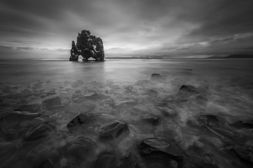 Serene Sea Stack by Raymond Hoffmann — canvas wall art