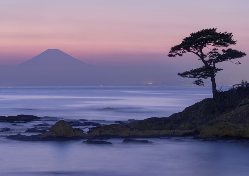 Mount Fuji Serene Sunset by Tomoshi Hara — canvas wall art
