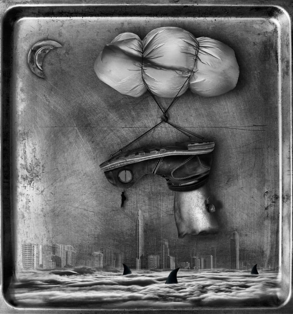 Surreal Cloud City by Wojciech Pokora — canvas wall art