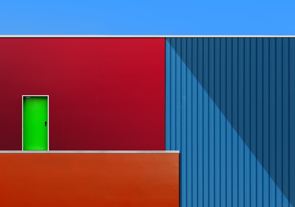 Green Door Color Block by Alfonso Novillo — canvas wall art