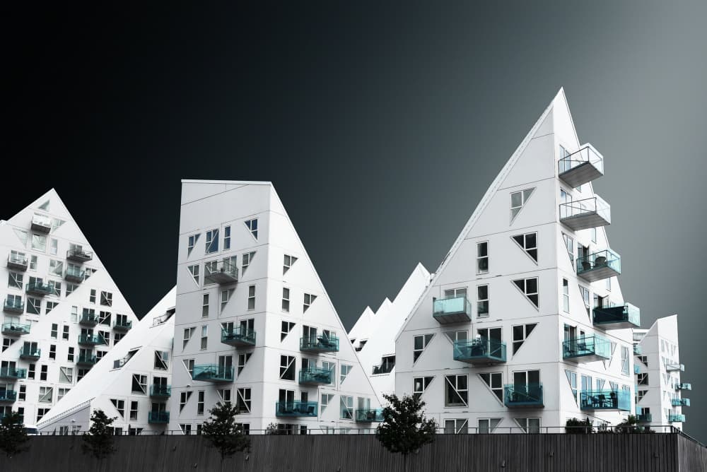 Modern Triangular Architecture by Jorge Pimenta — canvas wall art
