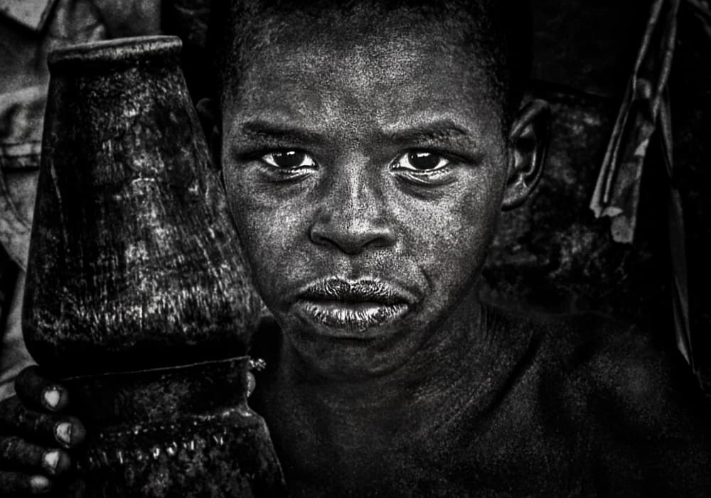 Intense African Gaze by Joxe Inazio Kuesta Garmendia — canvas wall art
