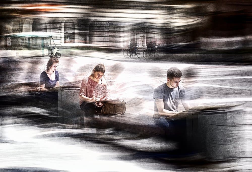 Urban Study Moments by Jan van der Linden — canvas wall art