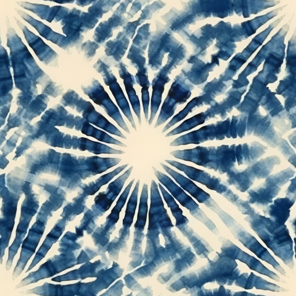 Shibori Indigo Sunburst by Bilge Paksoylu — canvas wall art