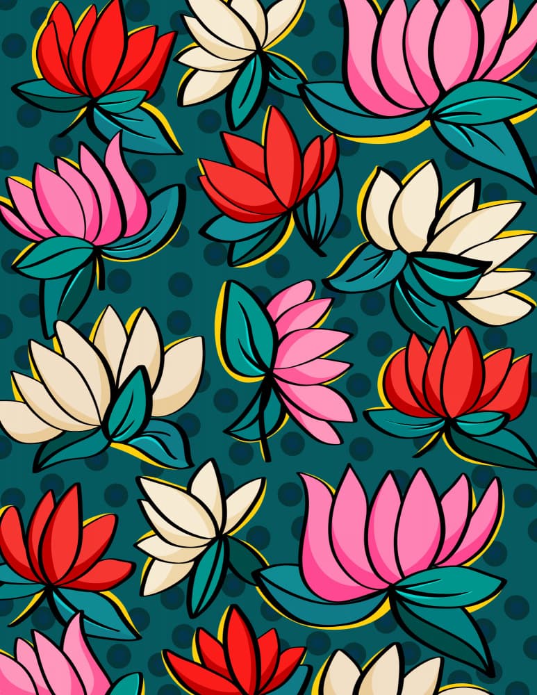 Tropical Lotus by Kristian Gallagher — canvas wall art