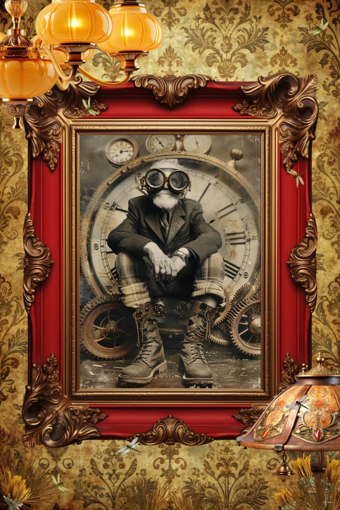 Steampunk Time Traveler by Sue Skellern — canvas wall art