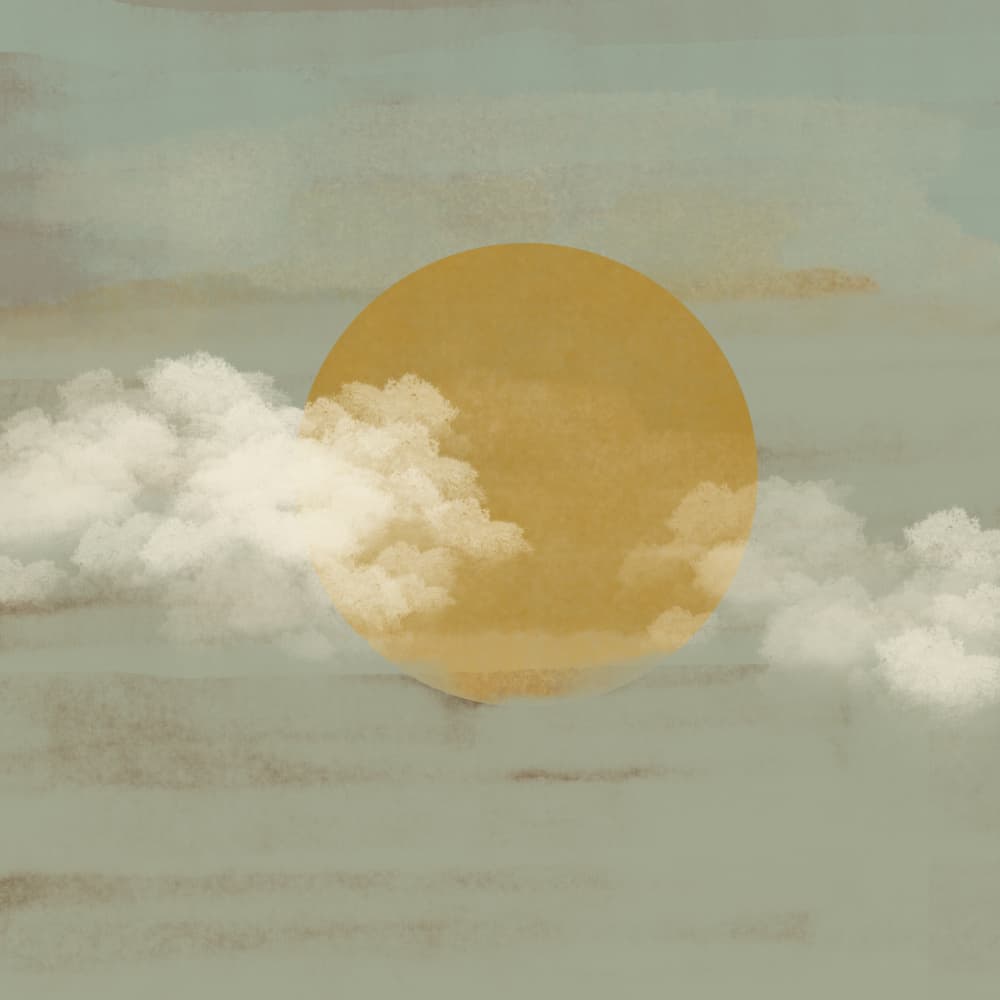 Dreamy Golden Sun by Nilesh Kulkarni — canvas wall art