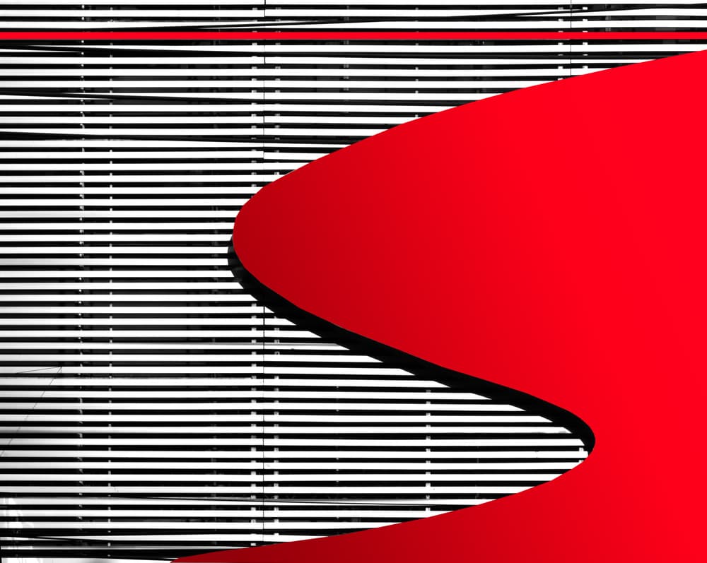 Abstract Red Curves by Harry Verschelden — canvas wall art