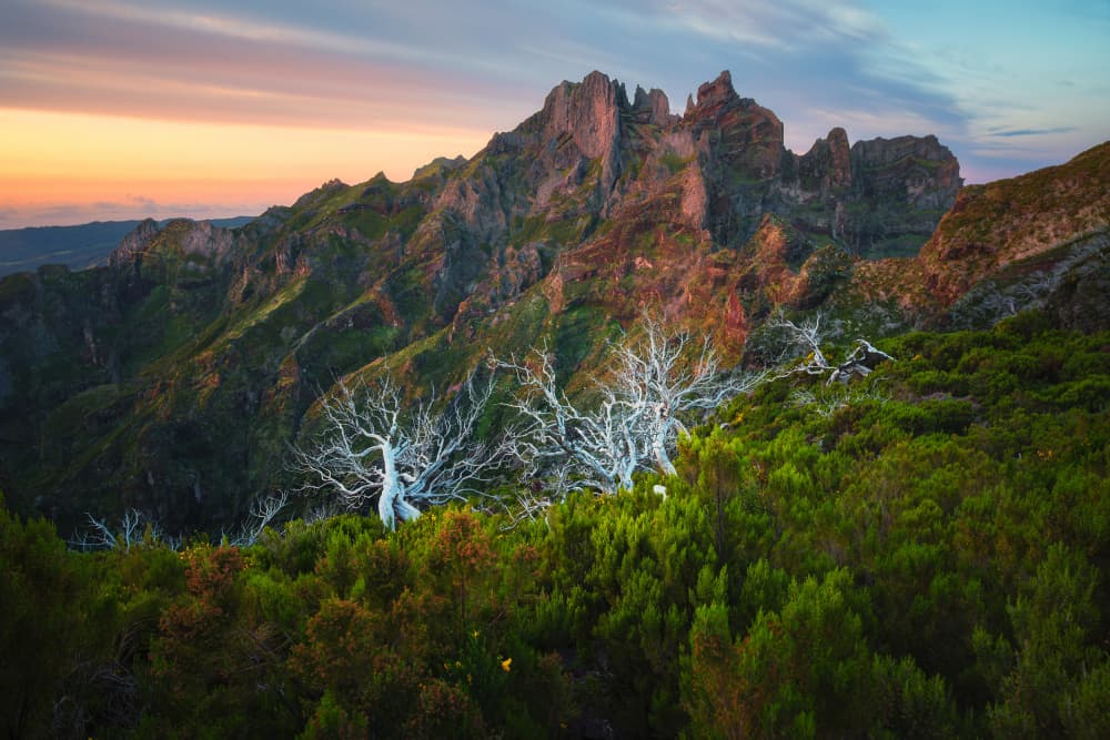 Dramatic Mountain Sunset by Ionut Petrea — canvas wall art