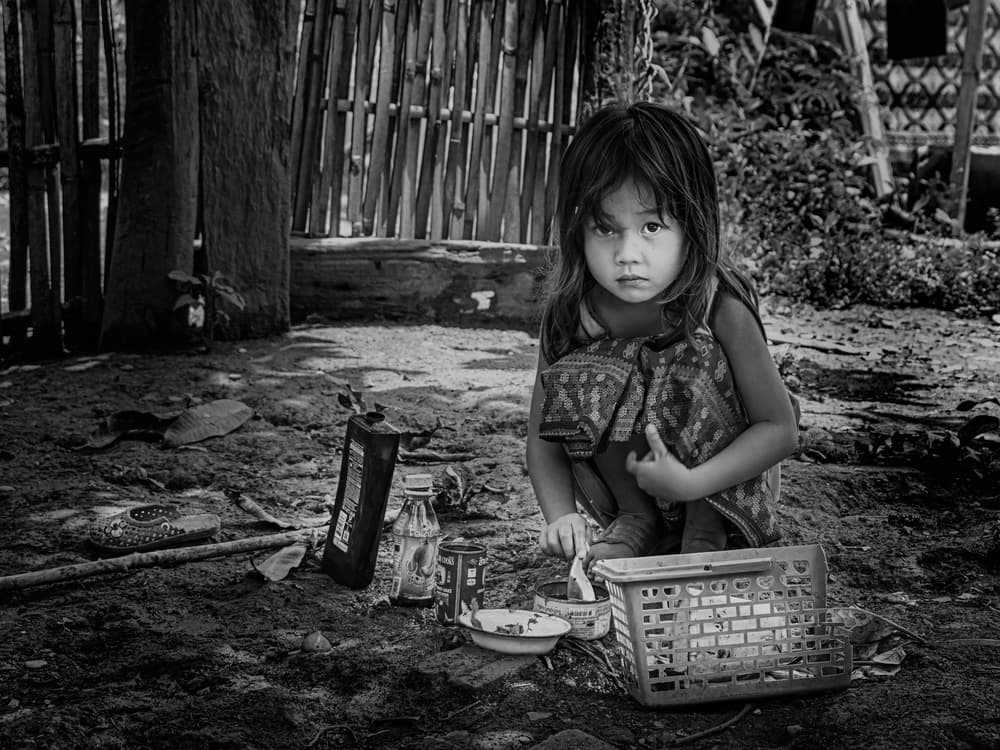 Solemn Child Portrait by Marco Bruna — canvas wall art