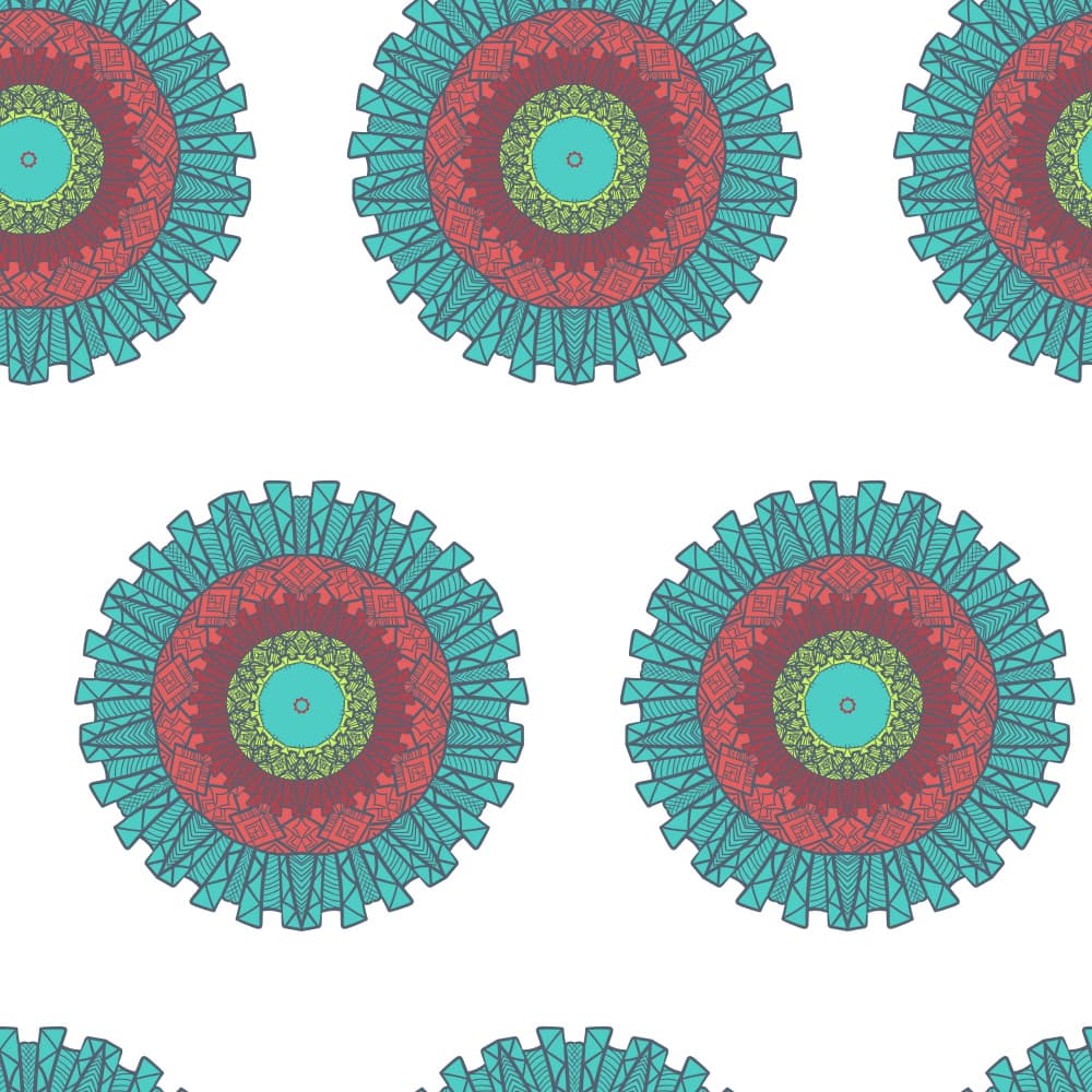 Vibrant Mandala Pattern by Marika Barsrsind β canvas wall art