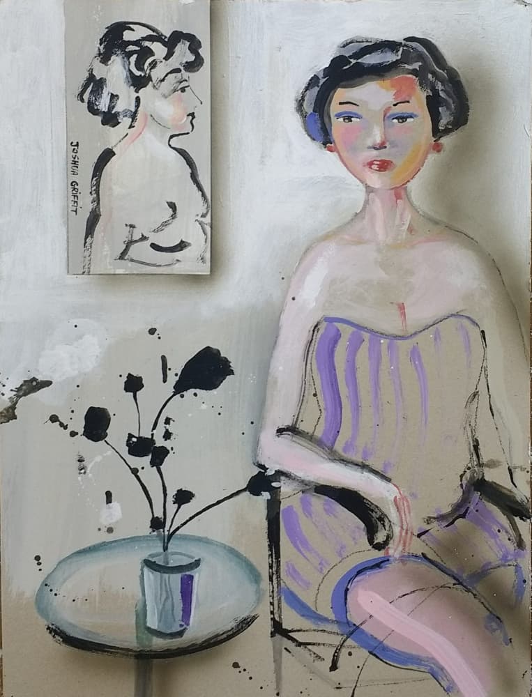 Stylish Woman Portrait by Joshua Griffit — canvas wall art