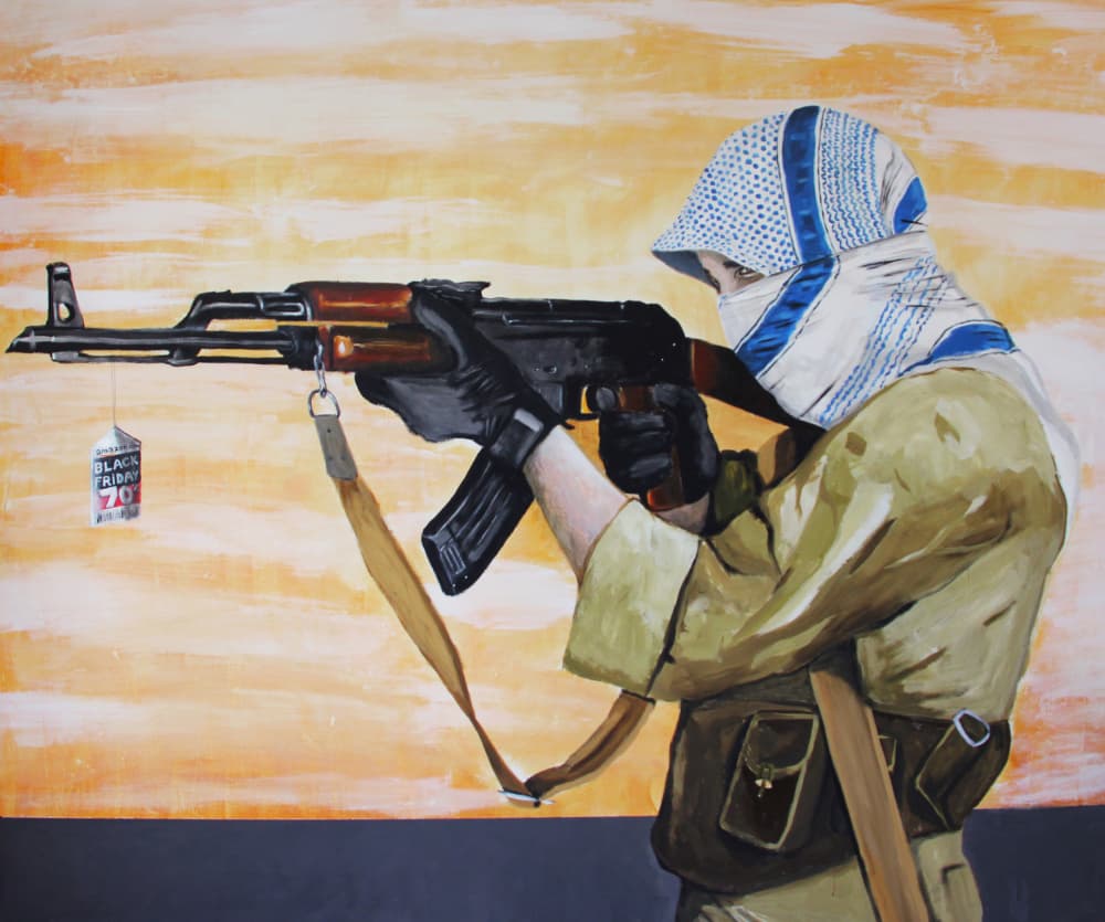 Black Power Rifle by Gabriel Grecco — canvas wall art