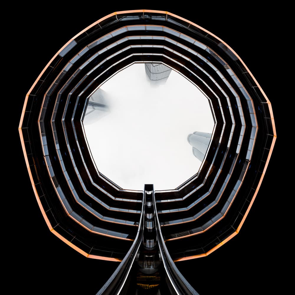 Upward Urban Spiral by Aidong Ning — canvas wall art