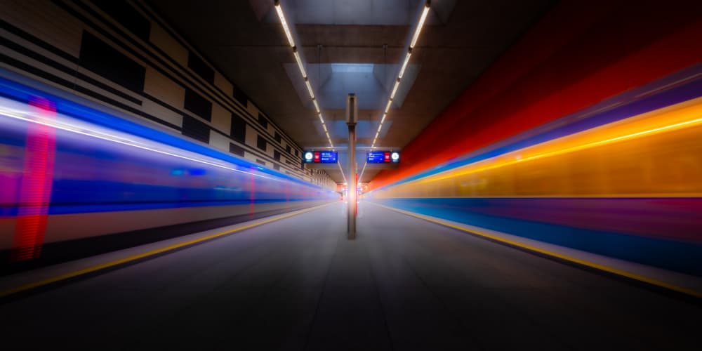 Vibrant Metro Speed by Andy Dauer — canvas wall art