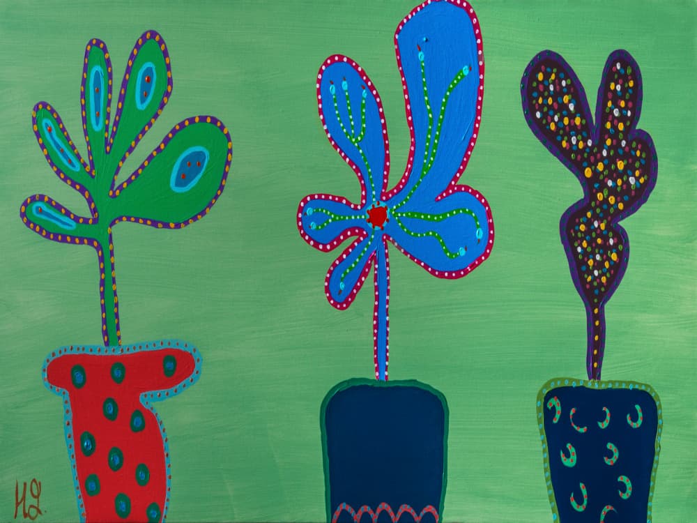 Pots of Fun by Helen Joynson — canvas wall art