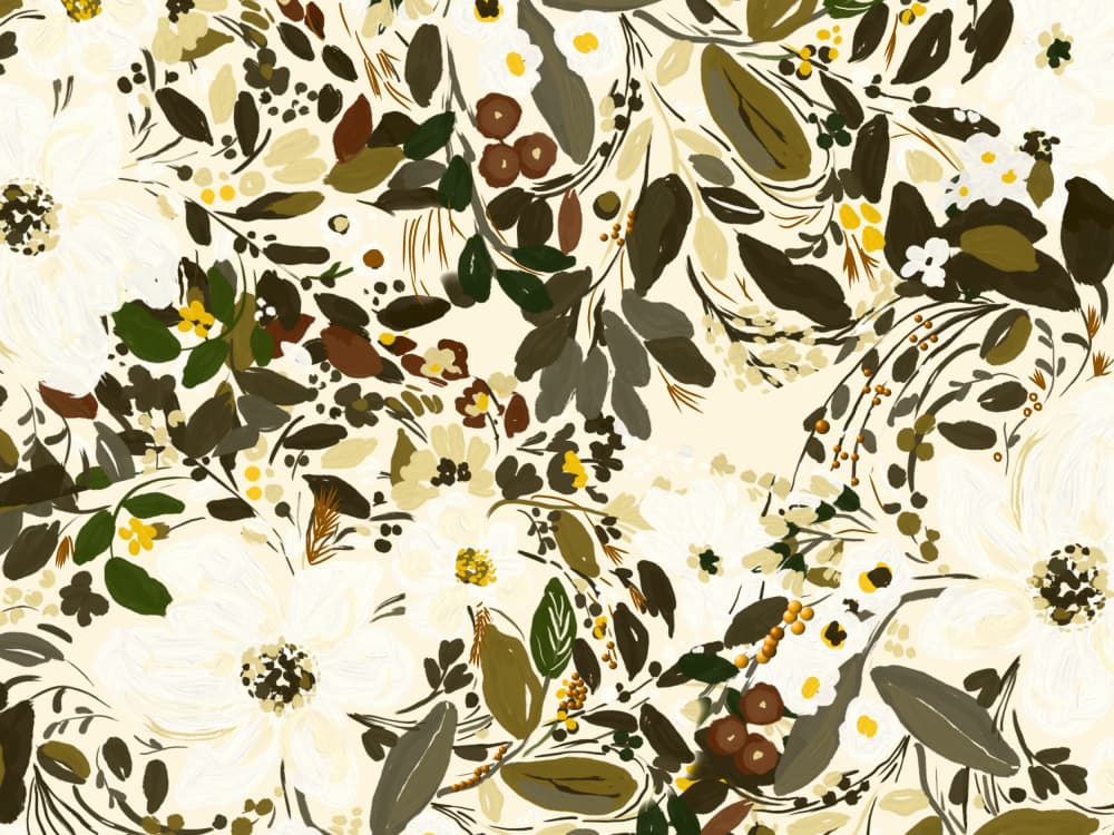 Organic White Flowers by Josie George — canvas wall art