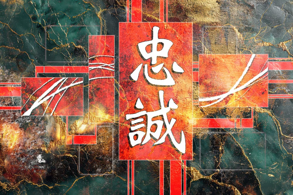 Loyalty Japanese Calligraphy by Rafal Kulik — canvas wall art