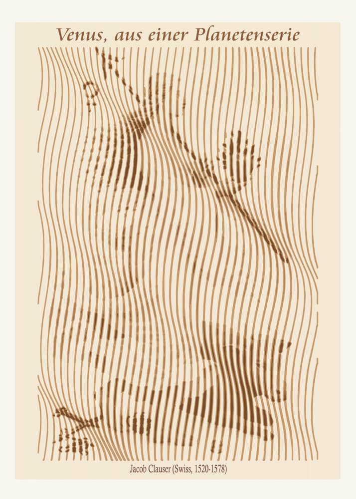 Wavy Line Venus Nude by Doa Project — canvas wall art