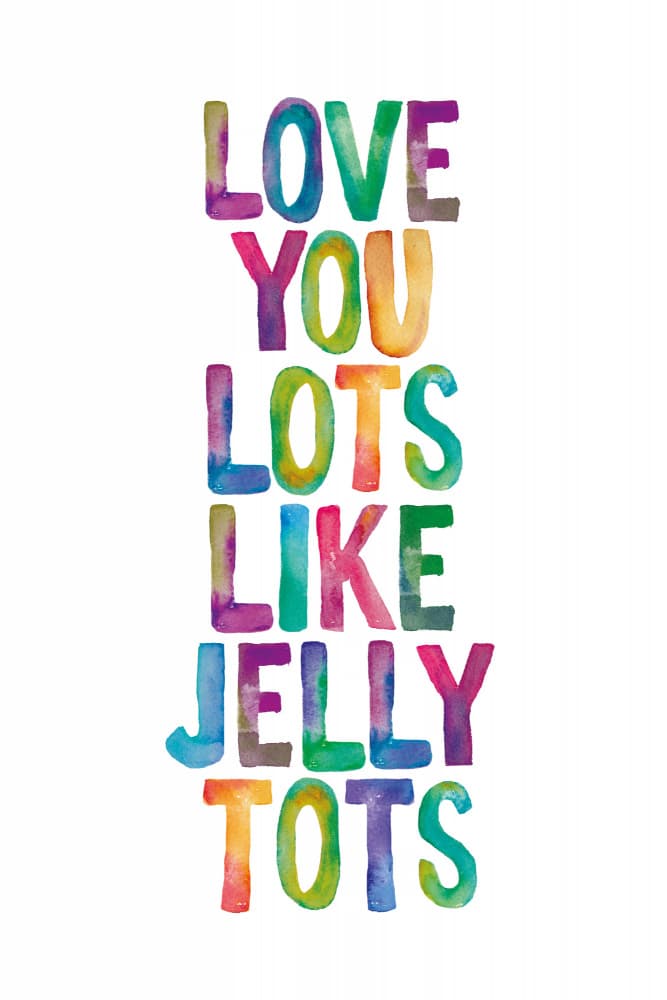 Love You Jelly Tots by Brett Wilson — canvas wall art