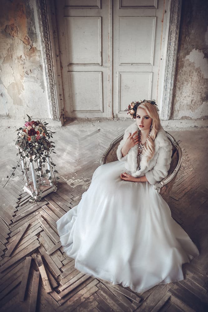 Elegant Vintage Bride by Ruslan Bolgov — canvas wall art