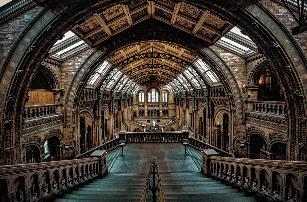 Majestic Museum Staircase by Rodrigo Marin — canvas wall art