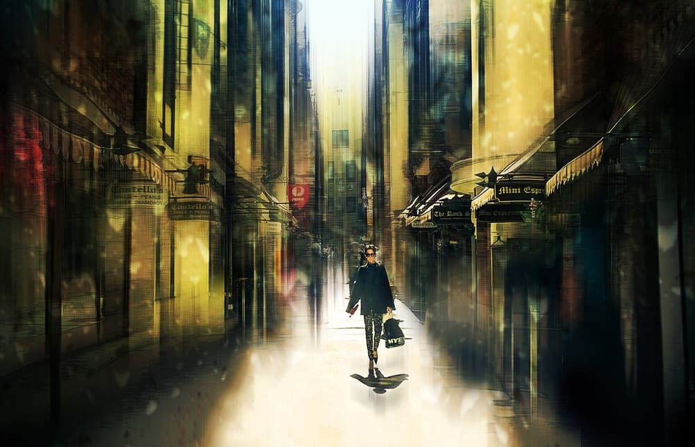 Street Light Solitude by Despird Zhang — canvas wall art