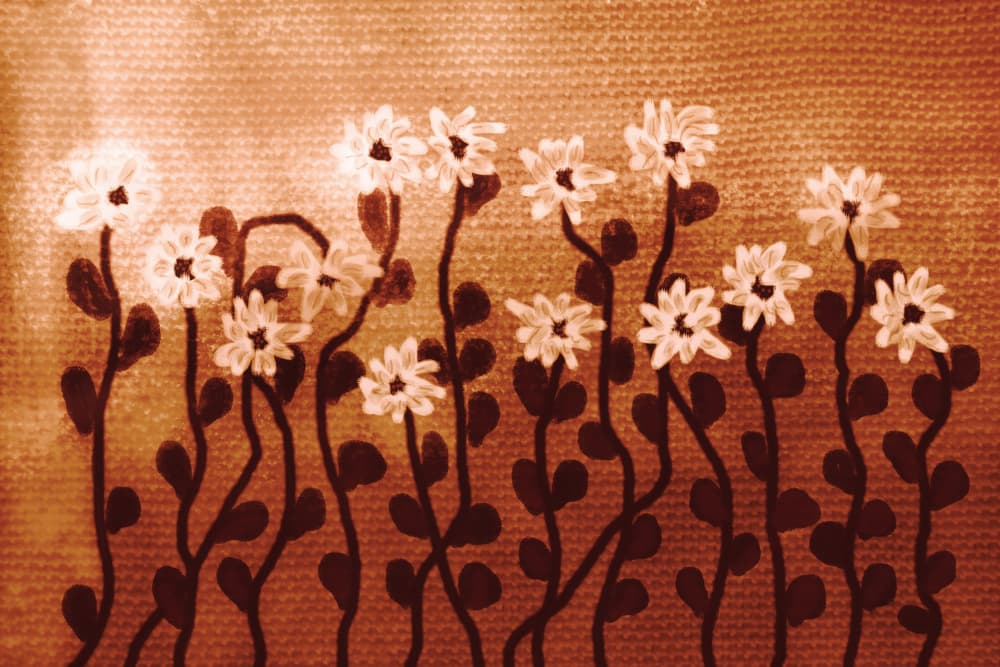 Warm Daisy Field by Christina Sillen — canvas wall art