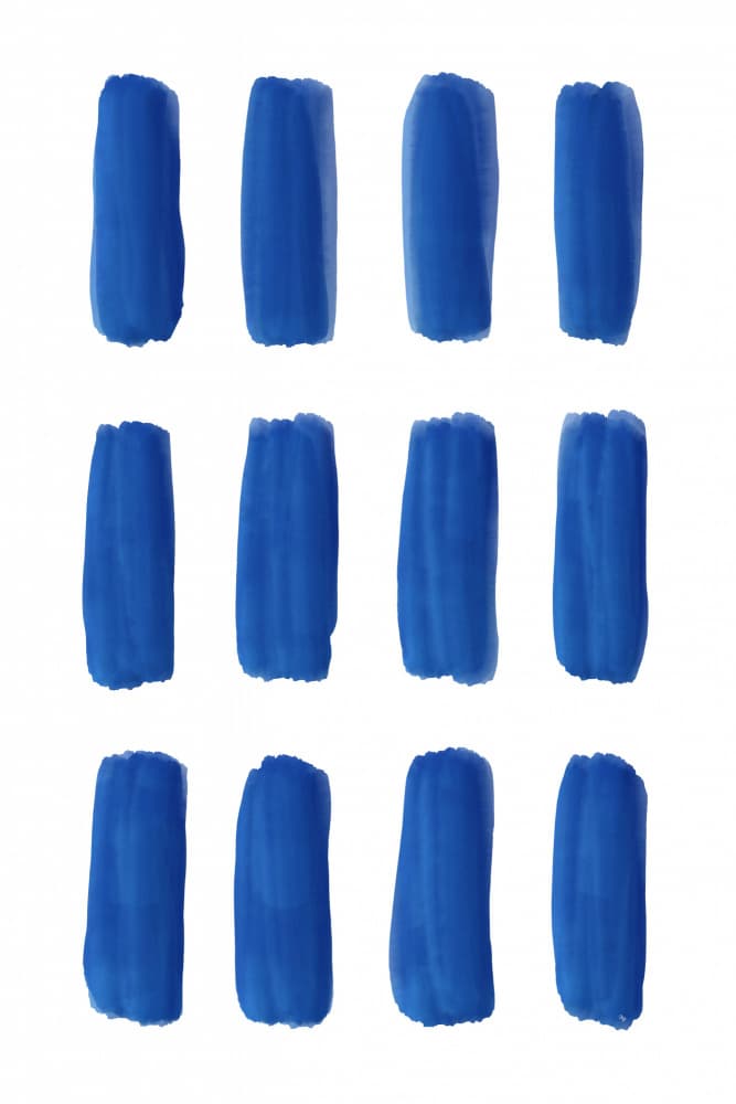 Modern Blue Brushstrokes by Martina — canvas wall art