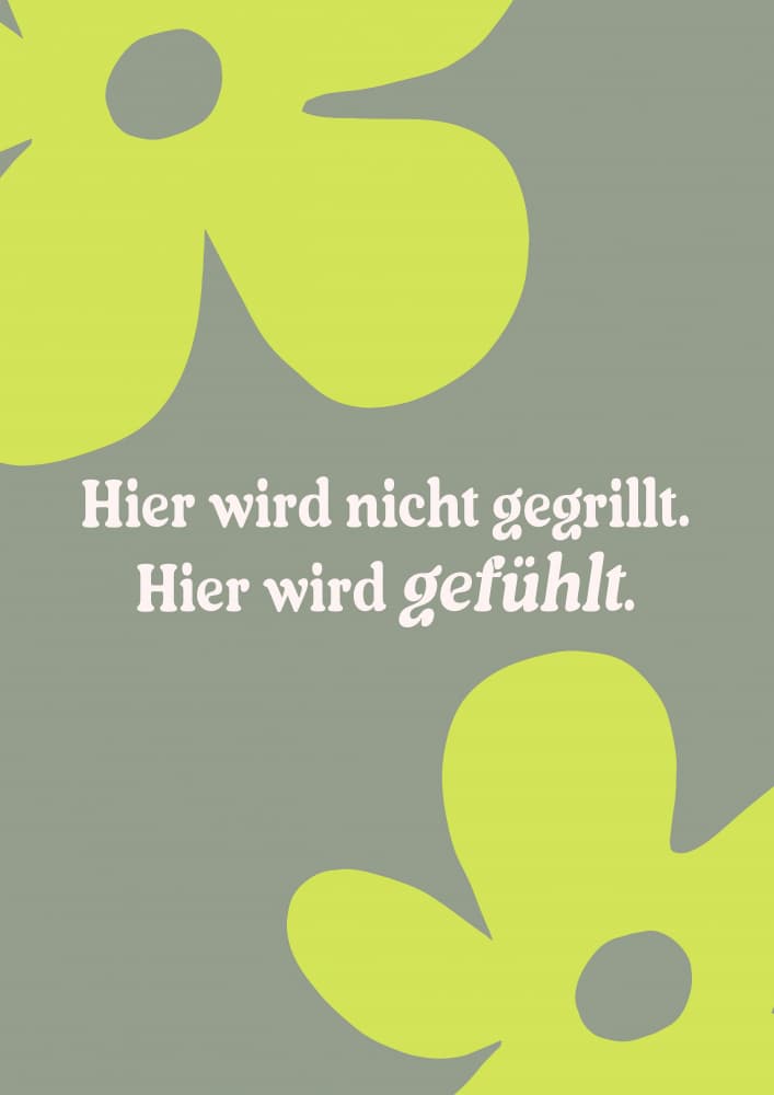Hierwirdnichtgegrillt by Treechild — canvas wall art