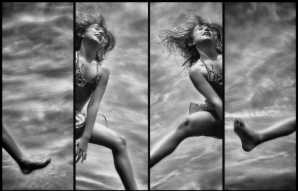 Jumping Girl Joy by Yvette Depaepe — canvas wall art
