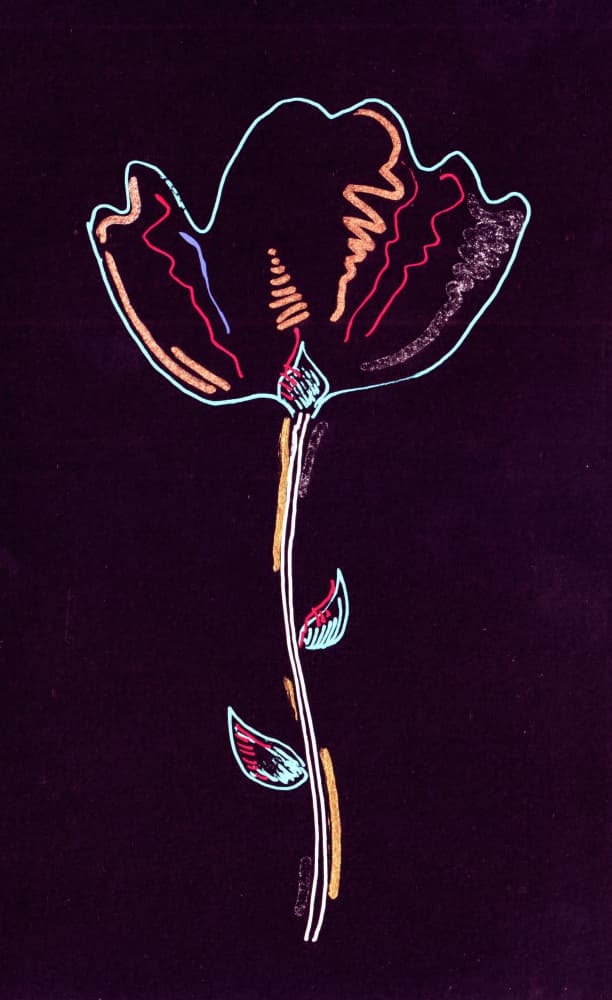 Neon Abstract Bloom by Rafal Kulik — canvas wall art