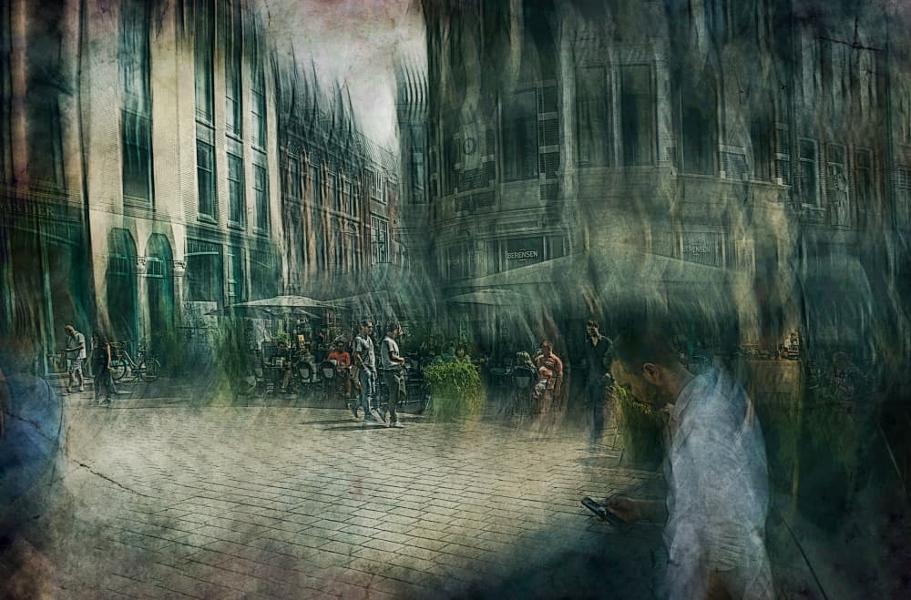 Ethereal City Street by Jan van der Linden — canvas wall art