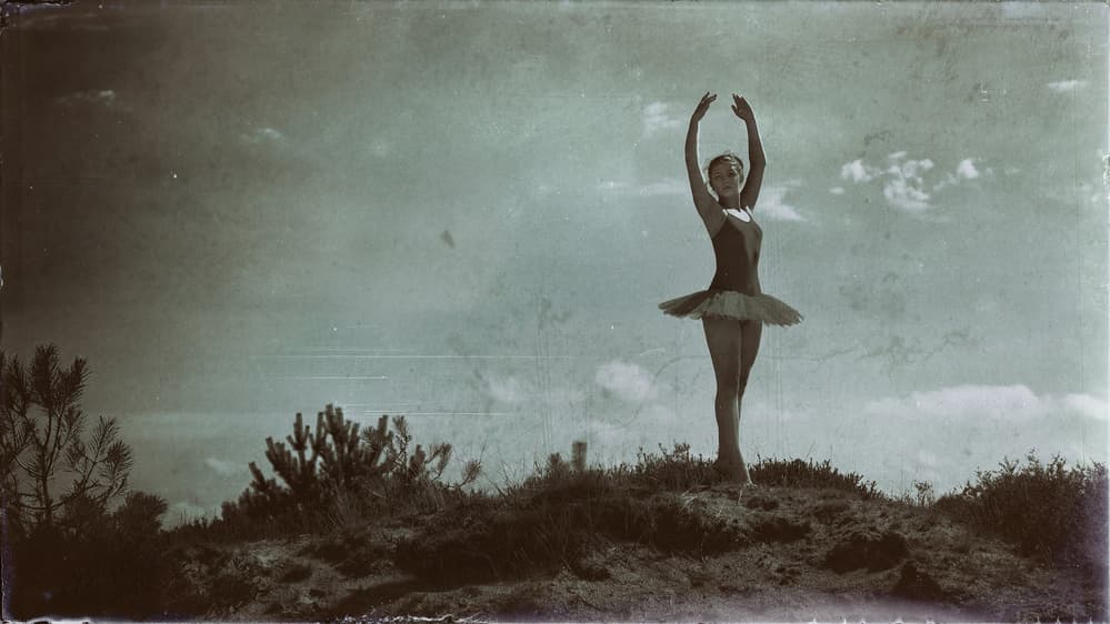 Vintage Ballerina Sky by Jacob Tuinenga — canvas wall art
