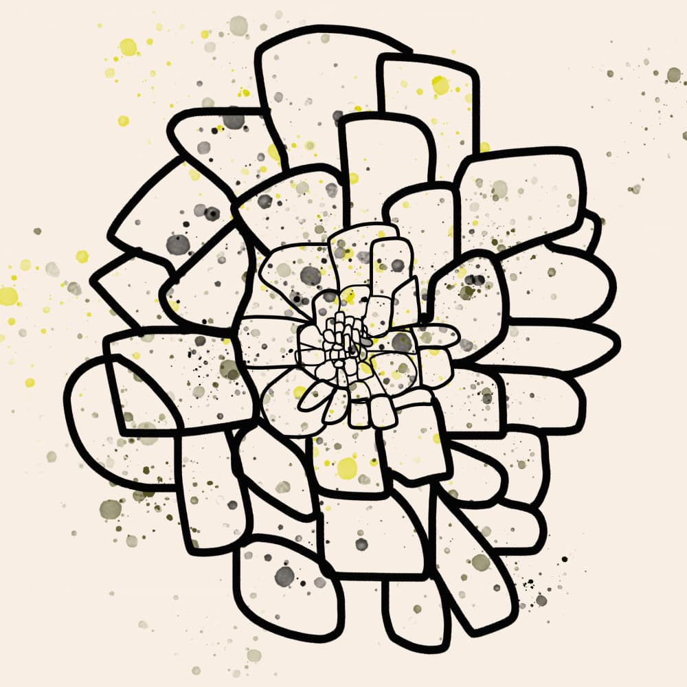 Abstract Floral Splatter by Pelin Atilla — canvas wall art