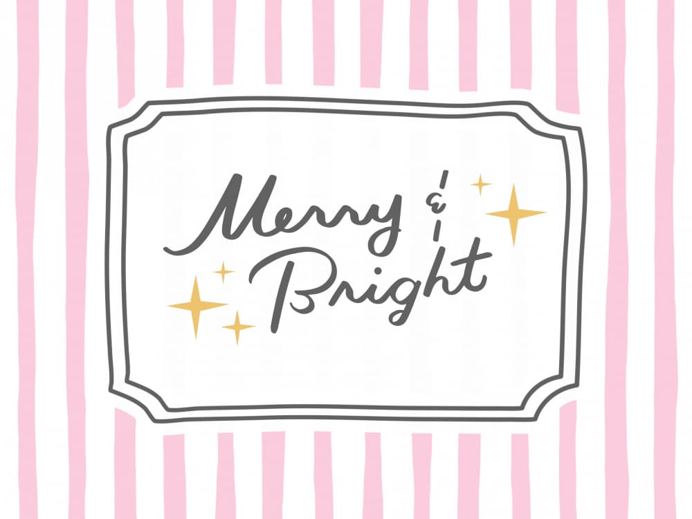 Merry Bright Stripes by Jolly and Dash — canvas wall art