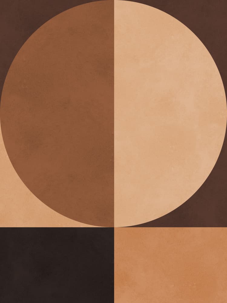 Earthy Geometric Circles by Vitor Costa — canvas wall art