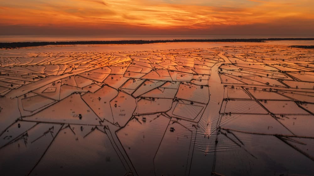 Golden Waterways Sunset by E.L The — canvas wall art