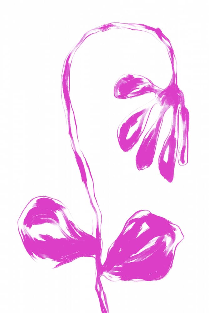 Abstract Pink Floral by Martina — canvas wall art