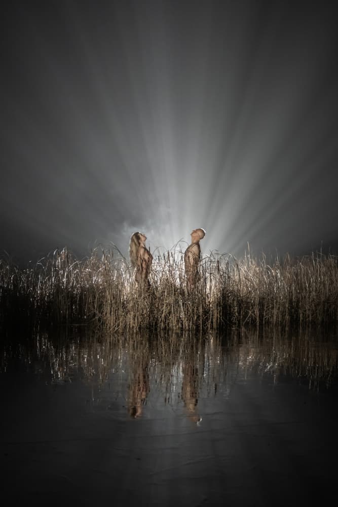 Figures in Radiant Light by Leszek Paradowski — canvas wall art