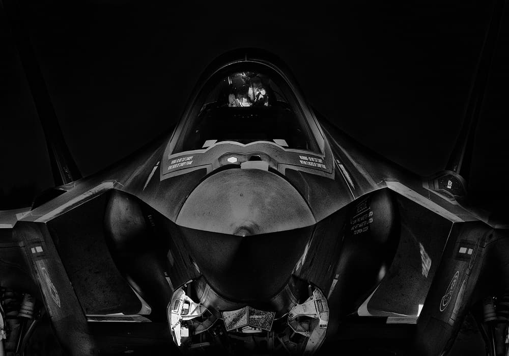 Stealth Fighter Jet by Henry Zhao — canvas wall art