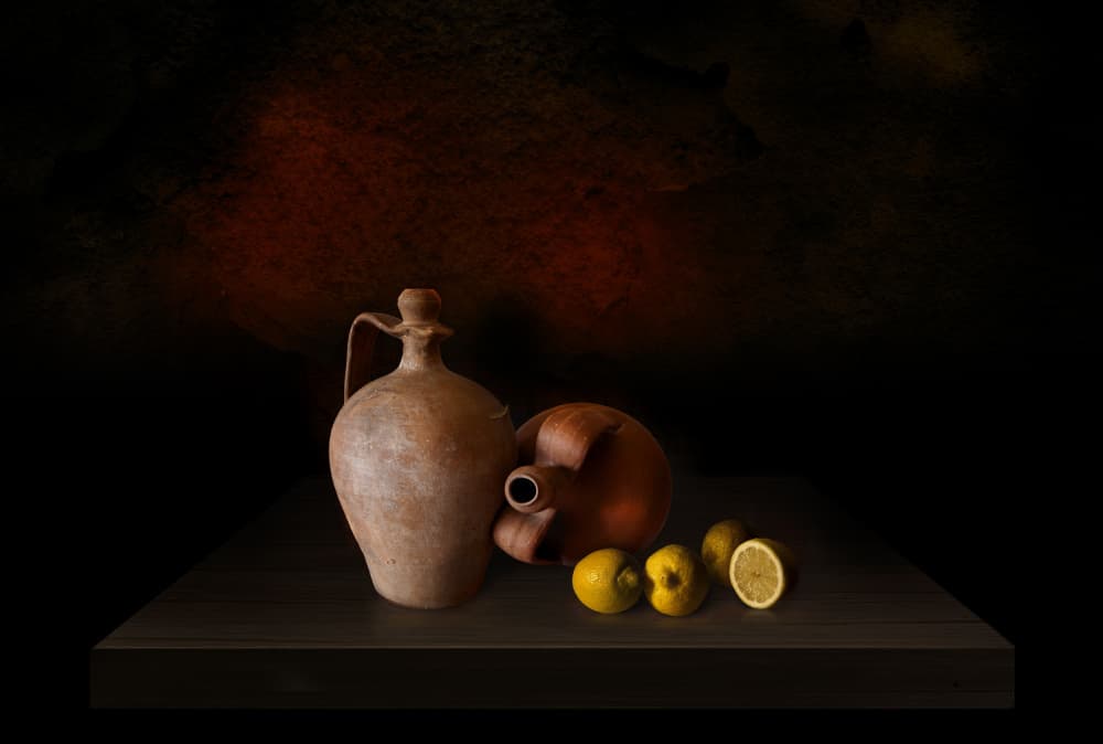 Rustic Pottery Lemons by Juan Antonio Palacios — canvas wall art