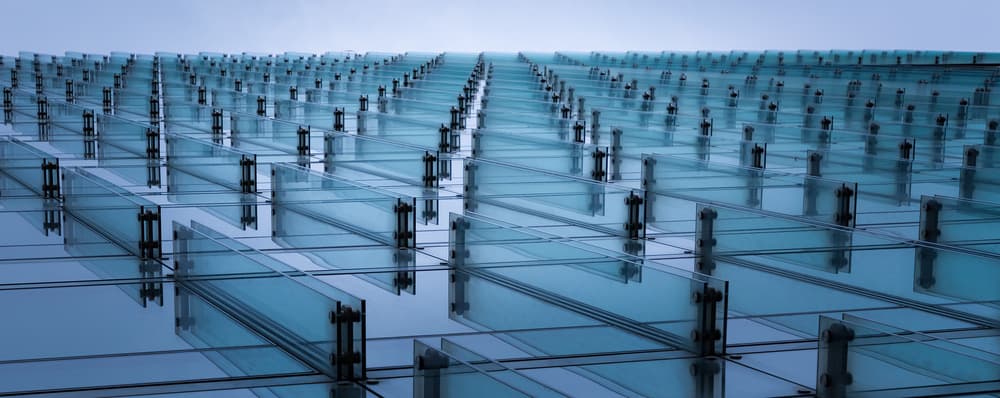 Geometric Glass Architecture by Peter Pfeiffer — canvas wall art