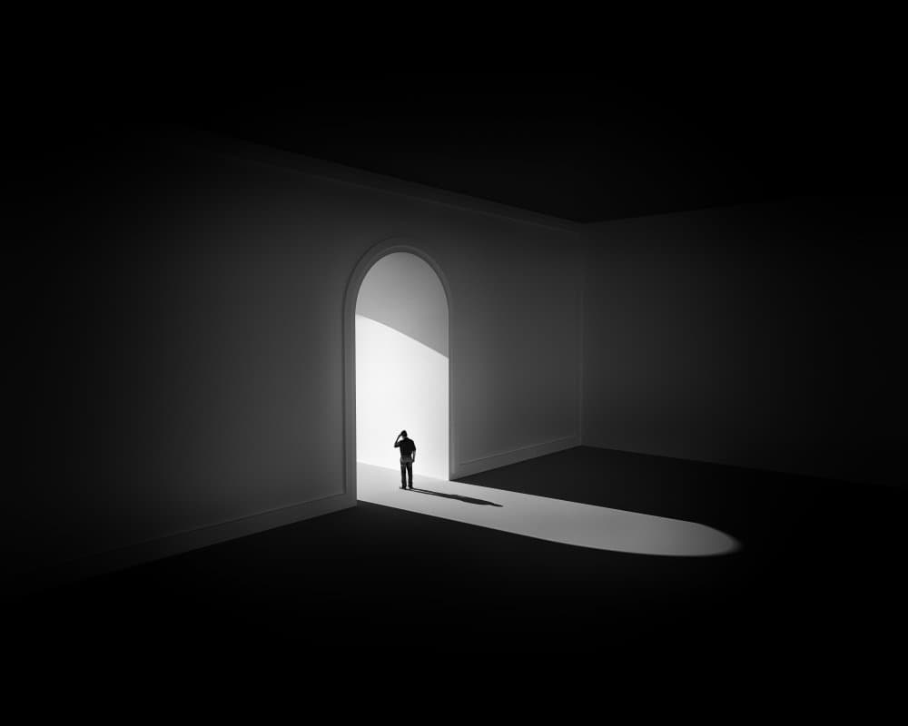 Figure In Archway Light by Antonyus Bunjamin (Abe) — canvas wall art