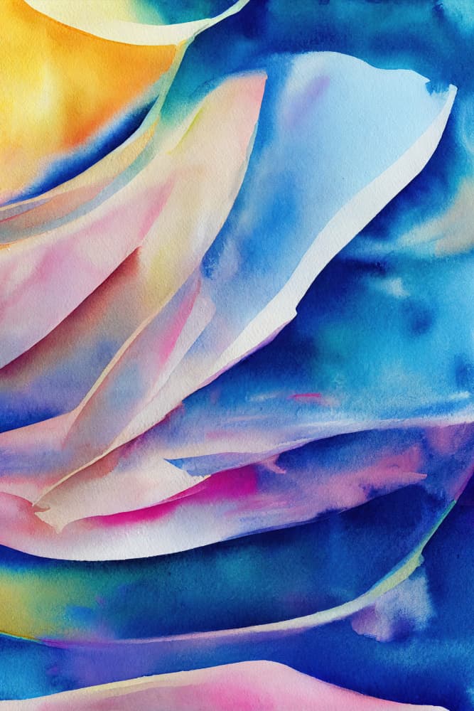 Vibrant Watercolor Flow by Mauro — canvas wall art
